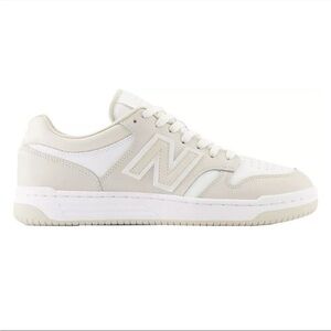 New Balance Men's White and Cream Low-Top Sneaker
